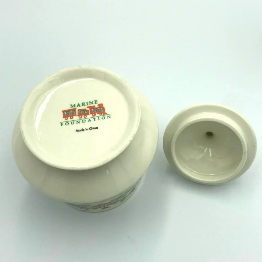 Marine‎ Foundation Toys for Tots Sugar & Creamer Set Ivory Gilded Porcelain